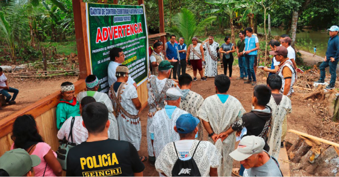 Guardia Kakataibo inaugura garita de control territorial en la Amazonía peruana