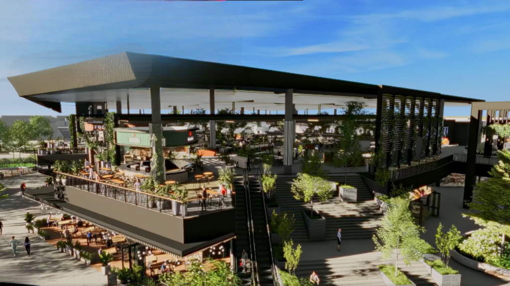 Proyecto del nuevo Real Plaza Trujillo con áreas comerciales y espacios abiertos