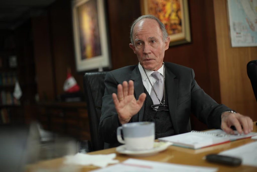 Oliver Stark, presidente del Directorio de Petroperú, durante sesión de gestión sobre el fideicomiso con TMF FiduPerú